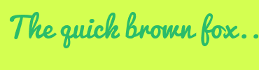 Image with Font Color 2ABC6A and Background Color D4FF51